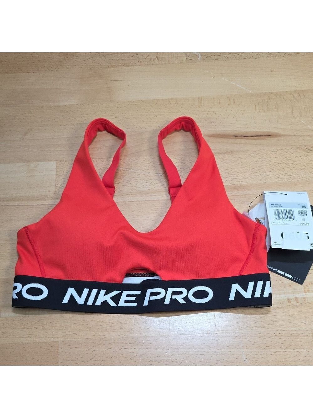 Nike Red and Black Sports Bra for Medium Impact XS